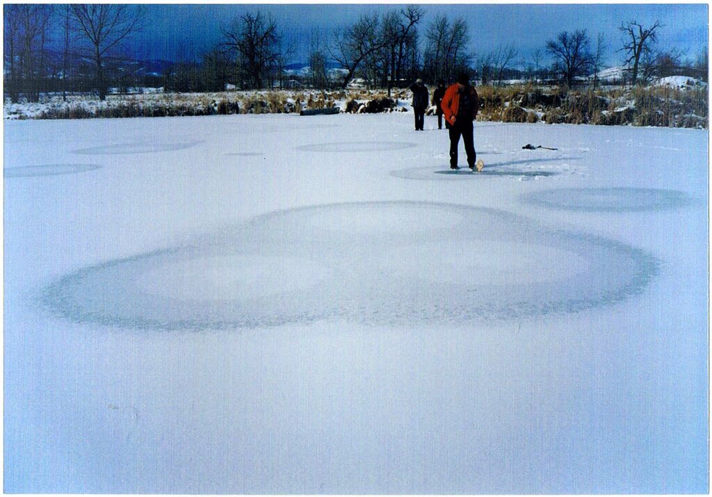 tricircles pond ice